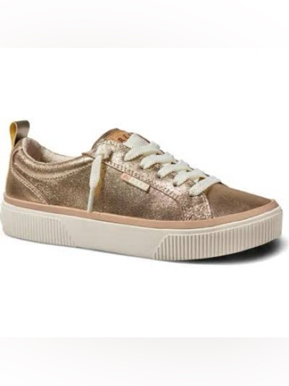Reef Lay Day Dawn Gold Leather Comfort Sneakers